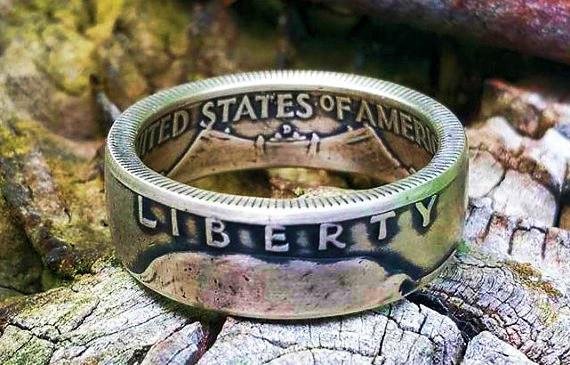 Ben Franklin Half Dollar Coin Ring